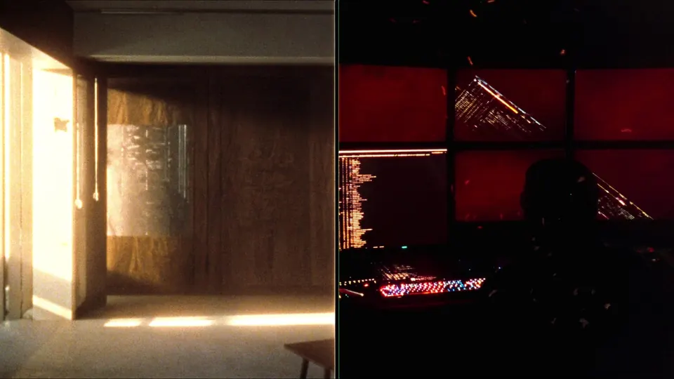 Split scene — an empty studio desk on Friday beside the same workspace running automations by Monday at 2 a.m.